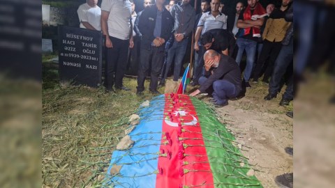 Nəşi tapılan hərbçimiz dəfn edildi - FOTO