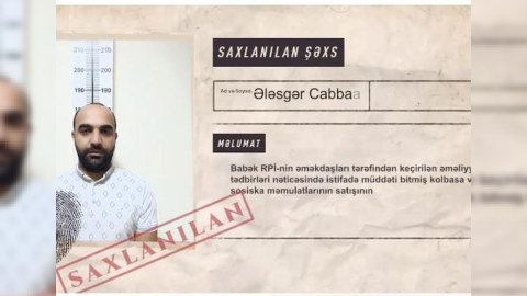 Yararsız kolbasa və sosiska satan şəxs saxlanıldı - VİDEO