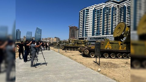Xocalıda tapılan raket kompleksi Hərbi Qənimətlər Parkında - FOTO