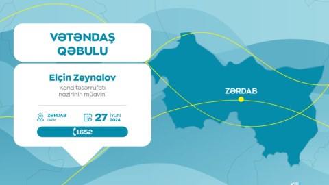 Nazir müavini Zərdabda vətəndaşlarla görüşəcək