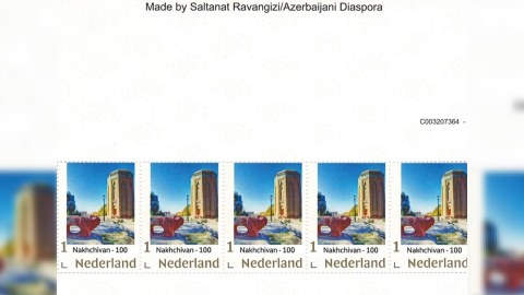 Amsterdamda Naxçıvanın 100 illiyinə həsr olunmuş poçt markaları çap edilib