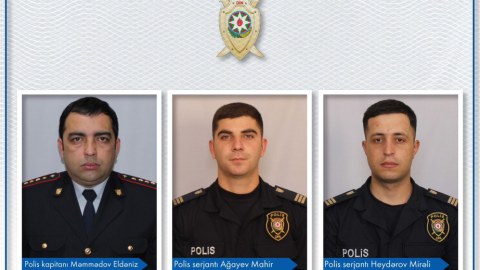 Bakıda qətlə yetirilən polislərlə vida mərasimi keçirilir - VİDEO