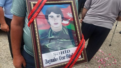 Şəhid Ucar Zeynalovun nəşinin qalıqları Göygöldə torpağa tapşırıldı