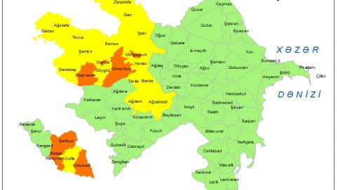Güclü küləklə bağlı sarı və narıncı xəbərdarlıq