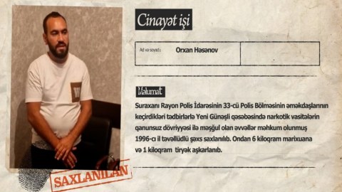  6 kq marixuana, 1 kq tiryək...
