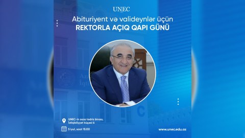 UNEC rektoru abituriyentlərlə görüşəcək