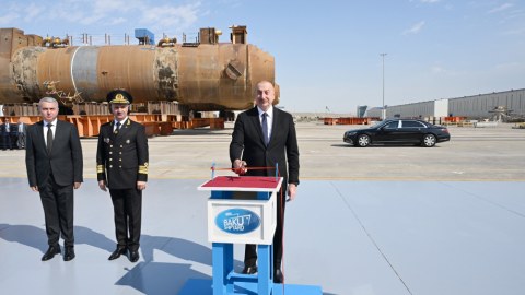 Prezident “Zəngilan” tankerini istismara verdi - FOTOLAR