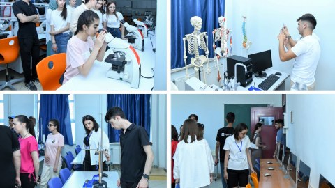 Regionları təmsil edən şagirdlər BMU-nun laboratoriyaları ilə tanış olublar