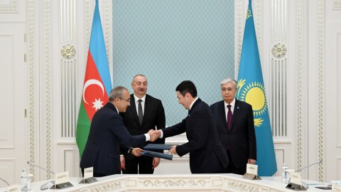 Astanada Azərbaycan ilə Qazaxıstan arasında sənəd mübadiləsi olub