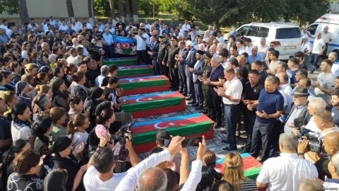 7 şəhidin nəşi dəfn üçün Xocavəndə APARILDI