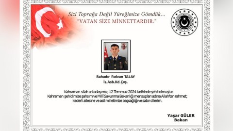 Türkiyə ordusu şəhid verdi 