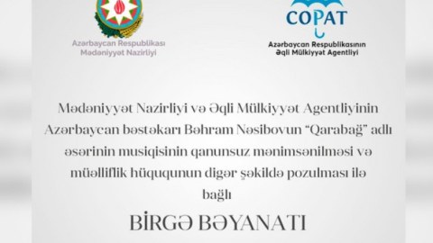 "Qarabağ" mahnısı ilə bağlı rəsmi AÇIQLAMA&nbsp;