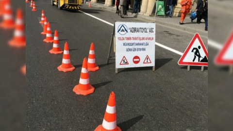 Bakının Əhmədbəy Ağaoğlu küçəsi bağlandı 