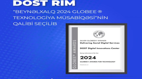 DOST Rəqəmsal İnnovasiyalar Mərkəzi beynəlxalq müsabiqədə uğur qazanıb