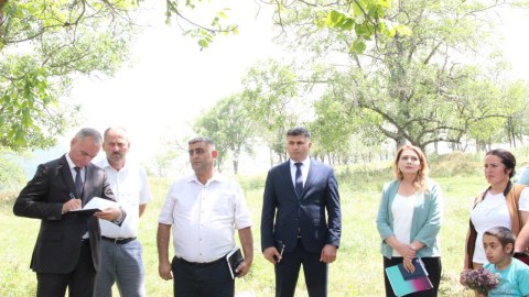 Goranboyun Mənəşli kəndində səyyar qəbul keçirilib - FOTO