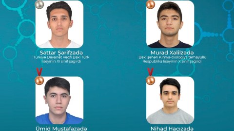 Azərbaycanlı məktəblilər Beynəlxalq Kimya Olimpiadasında 4 medal qazandılar