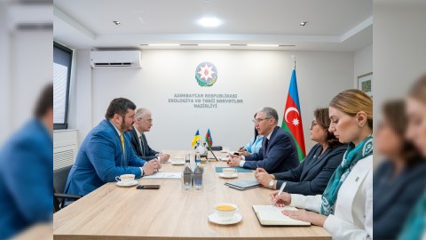 Muxtar Babayev Ukrayna səfiri ilə COP29-a hazırlığı müzakirə etdi