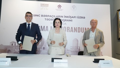 &ldquo;Gənc bərpaçıların inkişafı üzrə tədris proqramı&rdquo;na dair&nbsp;Anlaşma Memorandumu imzalanıb - FOTO