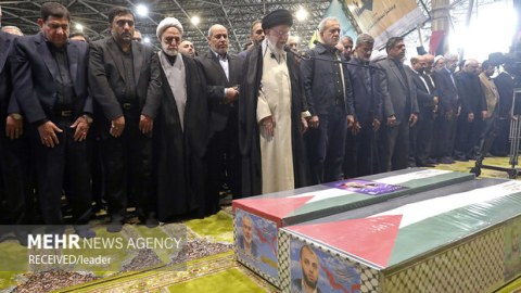 Tehranda İsmayıl Haniyə üçün vida mərasimi keçirilib