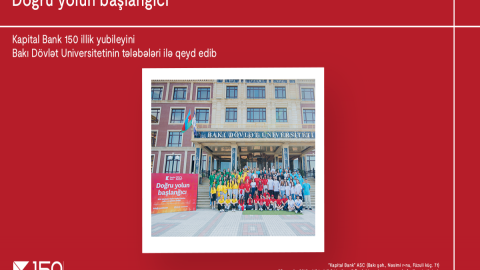 Kapital Bank 150 illik yubileyini BDU tələbələri ilə qeyd edib