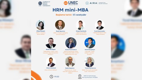 UNEC “İnsan resurslarının idarəedilməsi (HRM)” mini-MBA təlim proqramına start verir