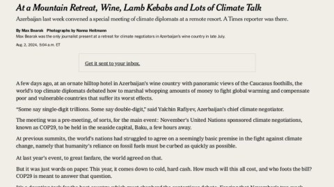 “New York Times” COP29-dan yazdı