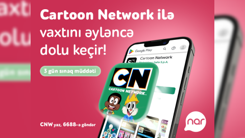 &ldquo;Nar&rdquo; yüksək keyfiyyətli &ldquo;Cartoon Network&rdquo; oyunlarına giriş imkanı təqdim edir
