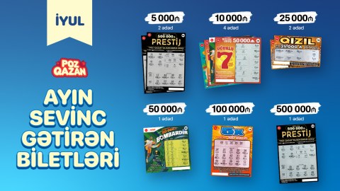 &ldquo;Poz-Qazan&rdquo; oyunlarında iyulda 11 böyük uduş qazanılıb
