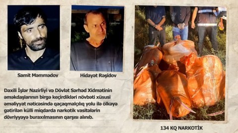 Polis əməliyyat keçirdi: 134 kiloqram narkotik - VİDEO