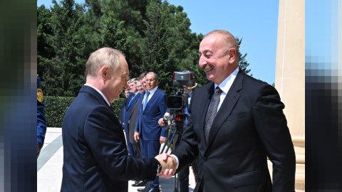 İlham Əliyevlə Putin&nbsp;&ldquo;Ağ Şəhər&rdquo;də olublar - VİDEO
