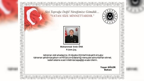 Türkiyə ordusu şəhid verdi 