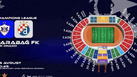  "Qarabağ" - "Dinamo" matçının biletləri satışa çıxarılır - Sabahdan...