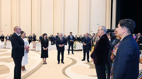 Daşkənddə Prezident və xanımının şərəfinə ziyafət verildi - FOTO