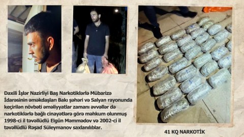 Polis əməliyyat keçirdi - 41 kiloqram...