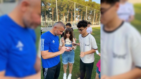 “Təhsil” yay düşərgəsinin iştirakçıları "Qarabağ"ın bazasında - FOTOLAR