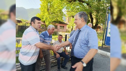 Əli Məsimli Qaxda görüşləri davam etdirir - FOTO