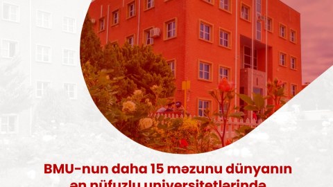 BMU-nun daha 15 məzunu dünyanın ən nüfuzlu universitetlərində
