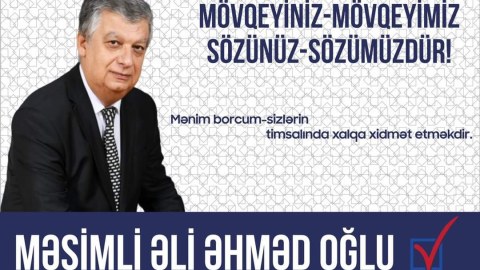 Əli Məsimlinin seçki qərargahı seçicilərə müraciət etdi