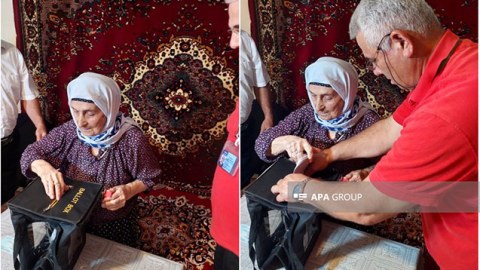 Lənkəranda 104 yaşlı seçici səs verdi - FOTO