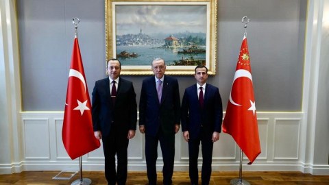 Azərbaycan nümayəndələri Ərdoğanın qəbulunda - FOTOLAR