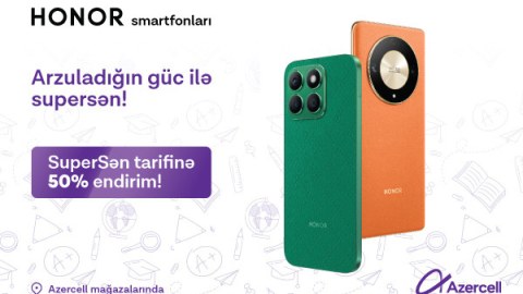 Azercell yeni tədris ili münasibətilə “HONOR+SuperSən” kampaniyasına start verib