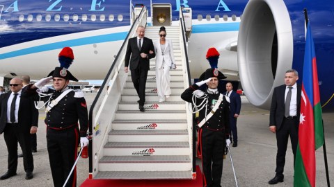 Prezident və xanımı Milana gediblər - FOTOLAR