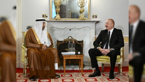 İlham Əliyev səudiyyəli nazirlə görüşdü