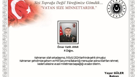 Türkiyə Ordusu şəhid verdi