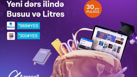 "Azercell"dən Litres və Busuu tətbiqlərindən pulsuz istifadə imkanı