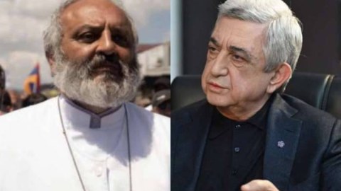 Erməni keşiş Köçəryan və Sarkisyanla görüşdü - Aksiyaya hazırlıq gedir