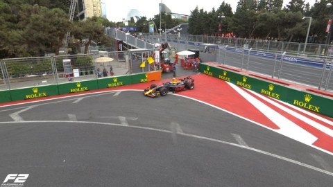 "Formula 2" pilotu Bakıda uğursuzluqla üzləşdi