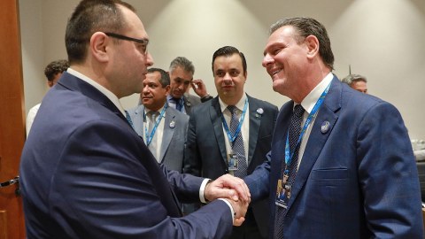 Məcnun Məmmədov ikitərəfli görüşlər keçirib - FOTOLAR