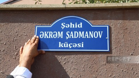Şəhid zabitimizin adına küçənin açılışı - FOTO