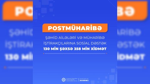 Şəhid ailələri və müharibə iştirakçılarına göstərilən xidmətin həcmi açıqlandı